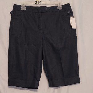 NWT Womens Cato Dark Blue Short Capri Size 10
